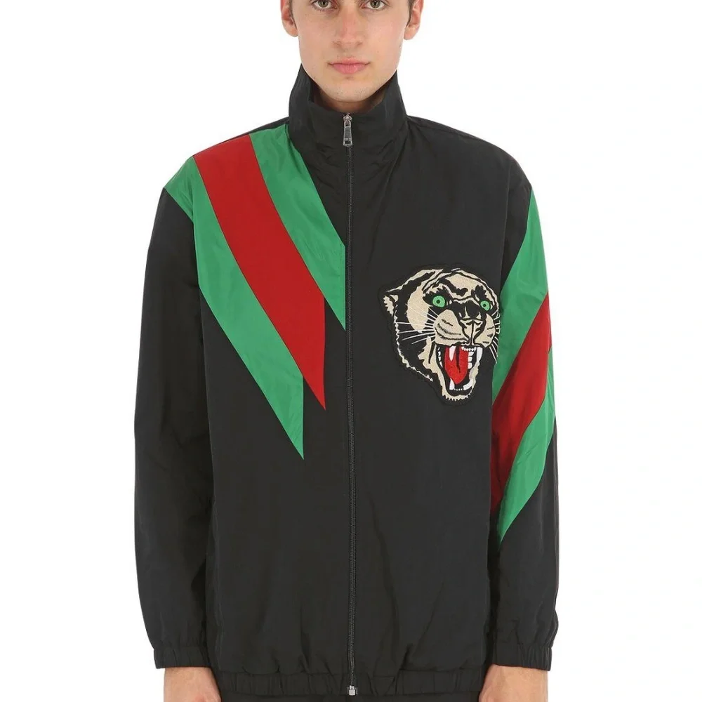 Gucci Panther Web Nylon Track Jacket